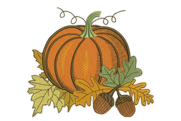 Acorns Pumpkin Embroidery Review