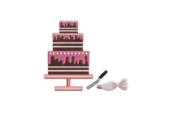 Cake Being Iced Embroidery Review
