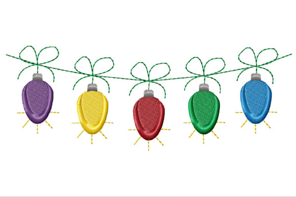 Christmas Lights Garland Embroidery Review
