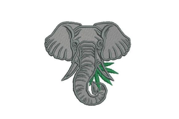 Elephant with Marijuana Leaf Embroidery Review