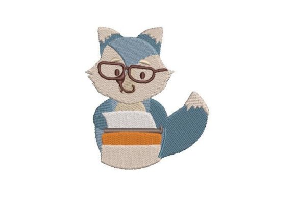 Fox Typist: A Delightful Embroidery Design for Handmade Gifts