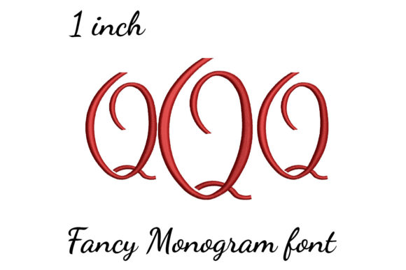 Q Monogram Font Fancy for Boutique Sweatshirt Designs