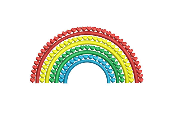Rainbow with Hearts Embroidery Review