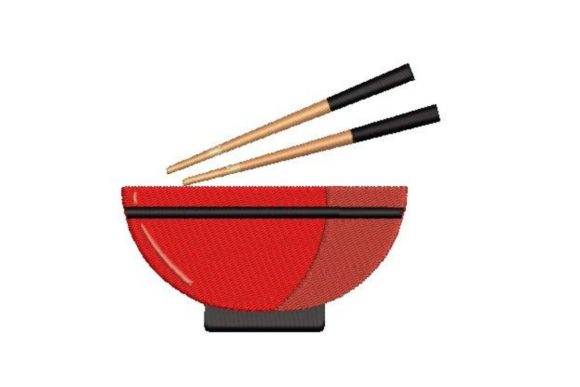 Ramen Bowl with Chopsticks Embroidery Review