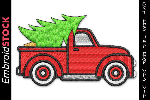 Red Christmas Truck Embroidery Review