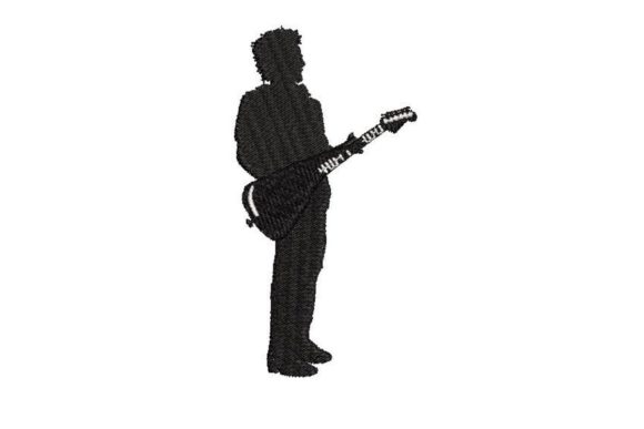 Silhouette of Electric Guitarist Embroidery Review