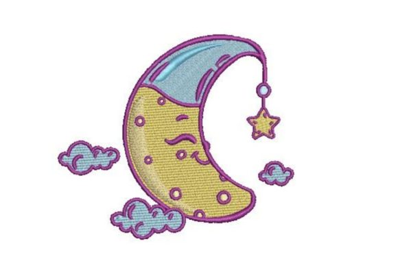 Sleepy Moon with Star Dangle Embroidery Review