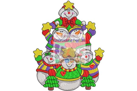 Snowmen Christmas Tree Embroidery Design Review