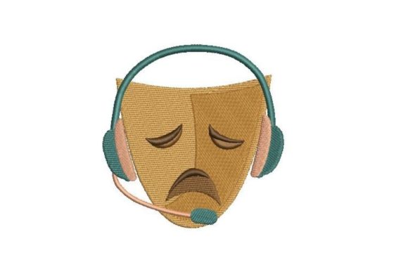 Tragedy Drama Mask Embroidery Review